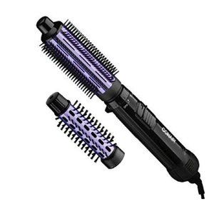 Conair 2 in 1 Hot Air Brush with 1.5" Aluminum Barrel + 1" Natural Boar-open box